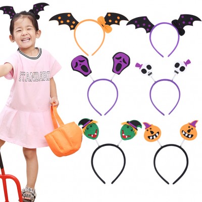 2018 New Design Halloween Decoration Pumpkin Headband Children Hair Hoop