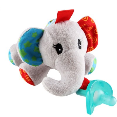 Detachable Infant stuffed animal plush baby pacifier